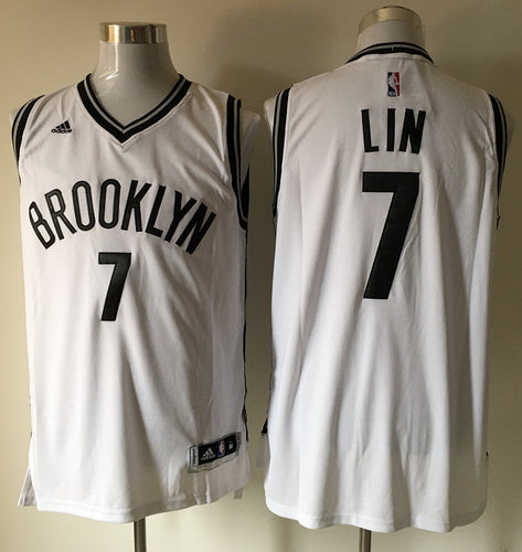 Men’s Brooklyn Nets #7 Jeremy Lin White Revolution 30 Swingman Basketball Jersey