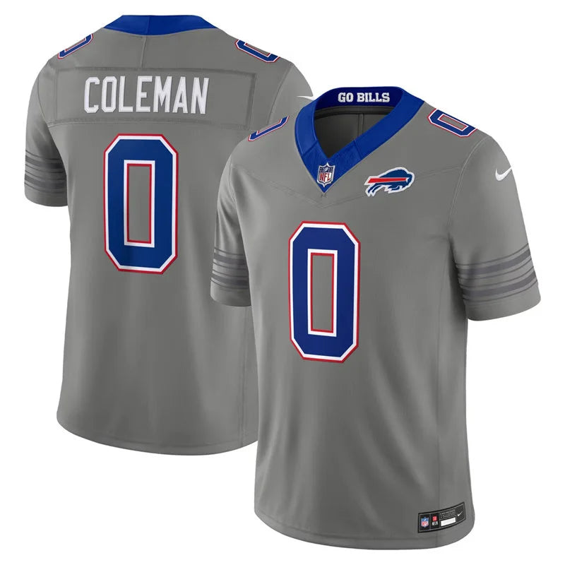 Mens Buffalo Bills #0 Keon Coleman Nike Gray Nickel City Vapor F.U.S.E. Limited Jersey