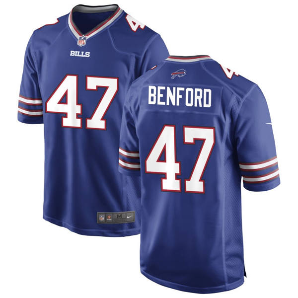 Mens Buffalo Bills #47 Christian Benford Nike Royal Vapor F.U.S.E. Limited Jersey