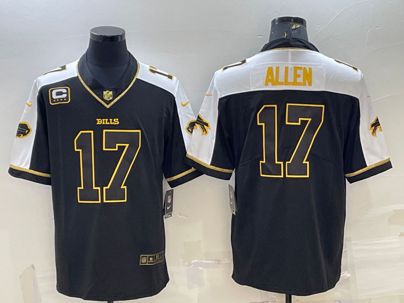 Men’s Buffalo Bills Josh Allen #17 Black Jersey