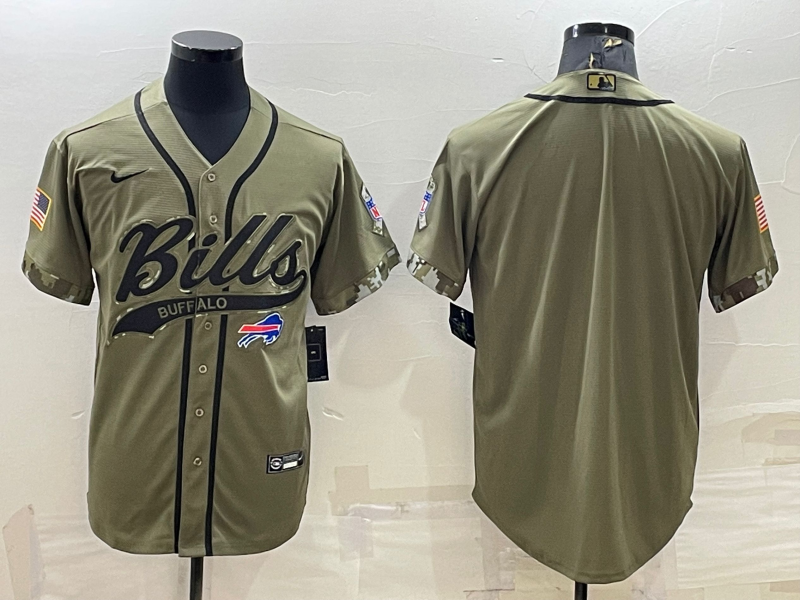 Men’s Buffalo Bills Olive 2022 Salute To Service Limited Blank Jersey