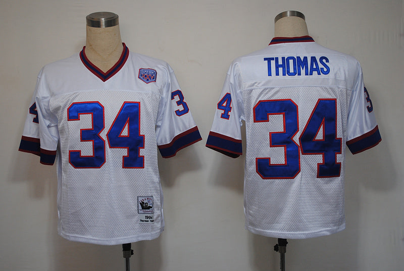 Men’s Buffalo Bills Thurman Thomas Mitchell & Ness White Legacy Jersey