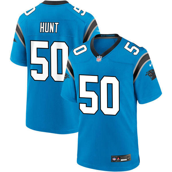 Mens Carolina Panthers #50 Robert Hunt Nike Blue Vapor Untouchable Limited Jersey