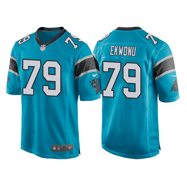 Men’s Carolina Panthers #79 Ikem Ekwonu Nike Blue Vapor Untouchable Limited Jersey