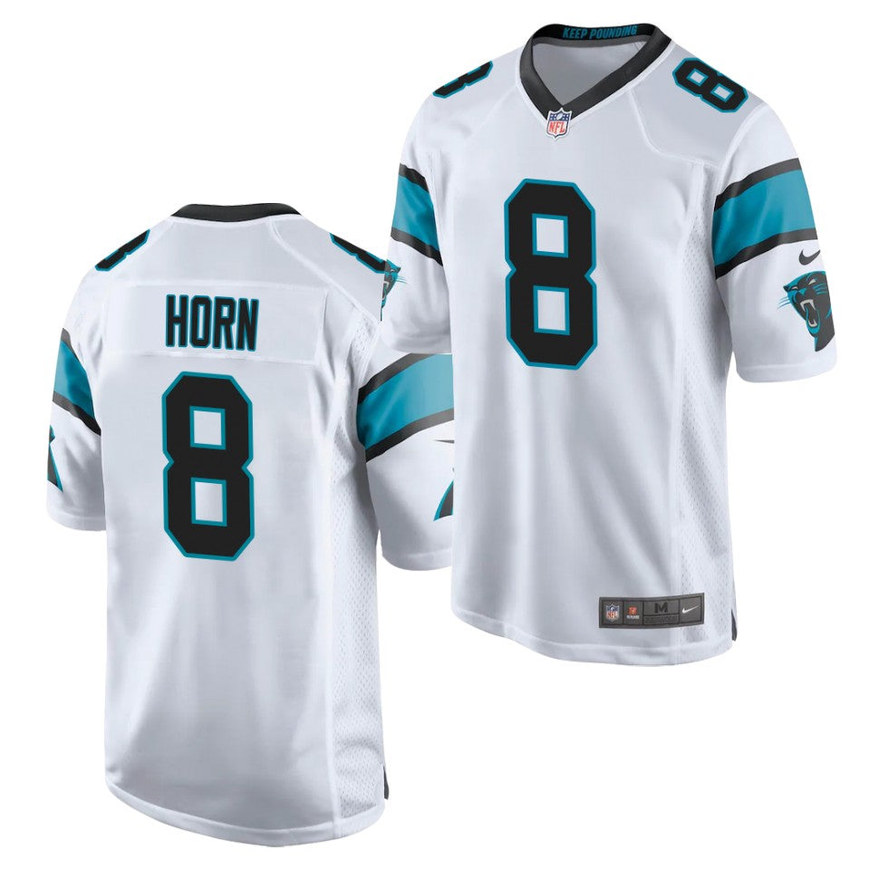 Men’s Carolina Panthers #8 Jaycee Horn White Nike NFL Vapor Untouchable Limited Jersey