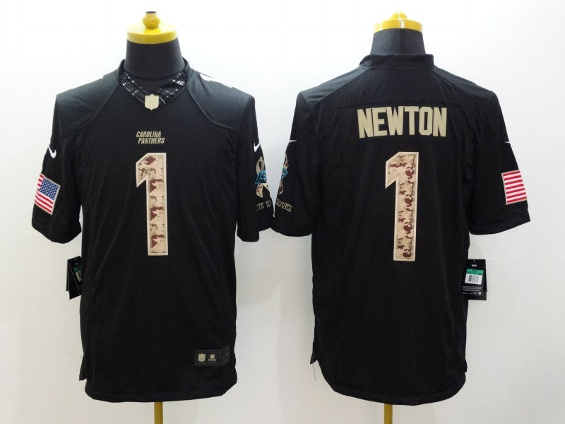 Men’s Carolina Panthers Cam Newton #1 Black Alternate Jersey