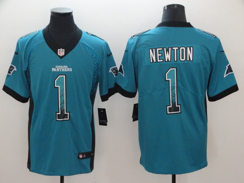 Men’s Carolina Panthers Cam Newton #1 Blue Jersey