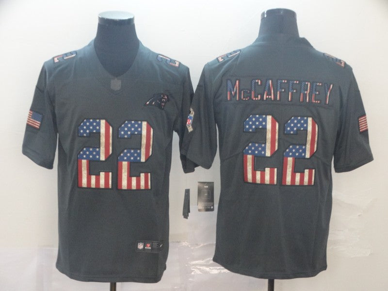 Men’s Carolina Panthers Christian McCaffrey #22 Black Alternate Jersey