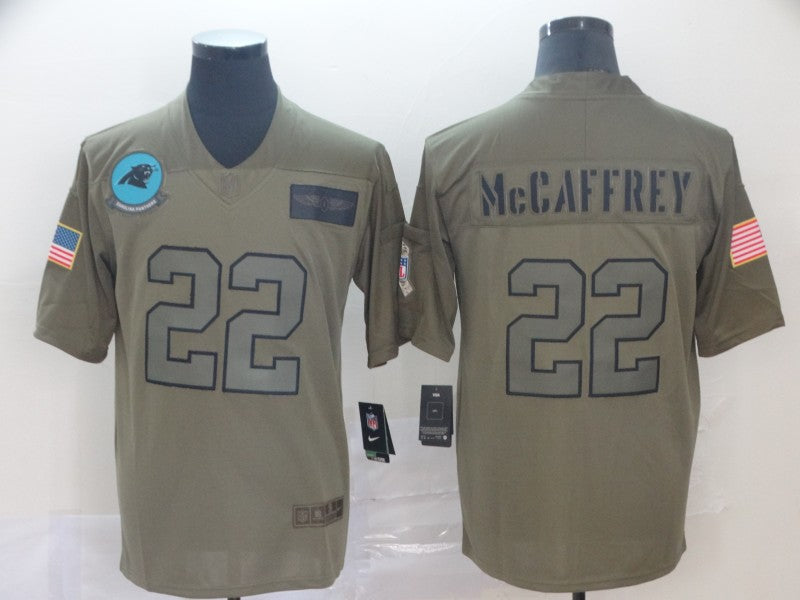 Men’s Carolina Panthers Christian McCaffrey #22 Brown Jersey