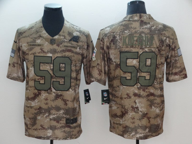 Men’s Carolina Panthers Luke Kuechly #59 Camouflage Jersey
