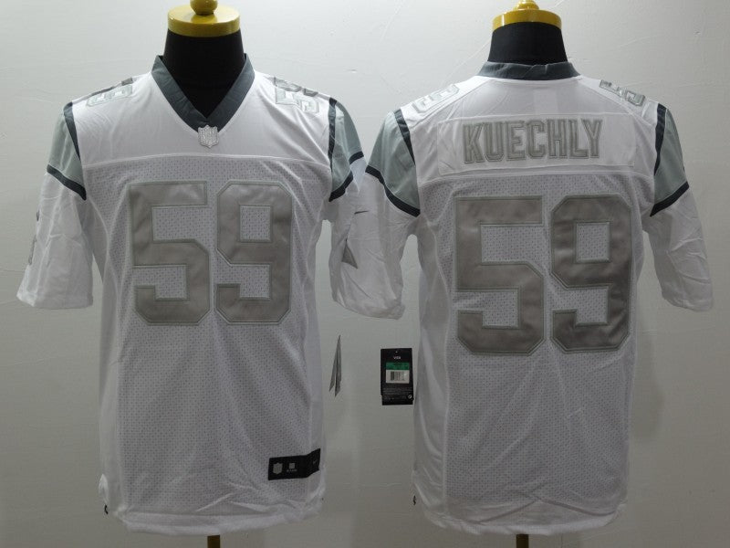 Men’s Carolina Panthers Luke Kuechly #59 White Jersey
