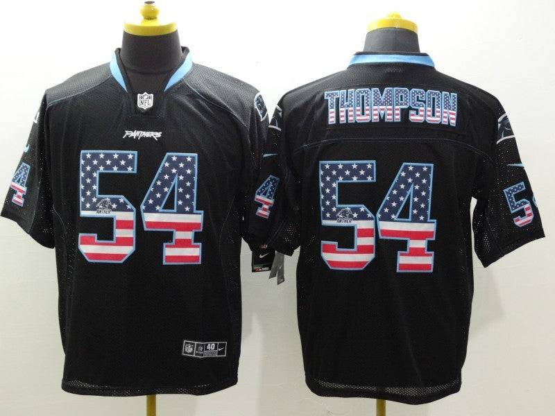 Men’s Carolina Panthers Shaq Thompson #54 Black Jersey