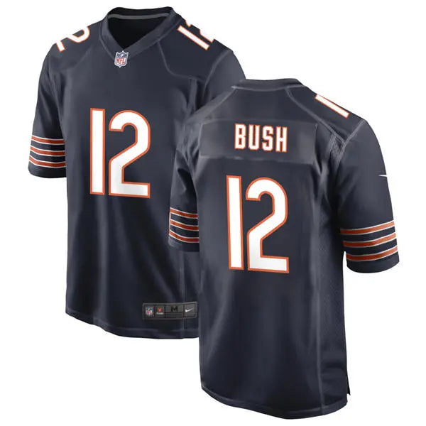 Mens Chicago Bears #12 Devin Bush Nike Navy Vapor F.U.S.E. Limited Jersey