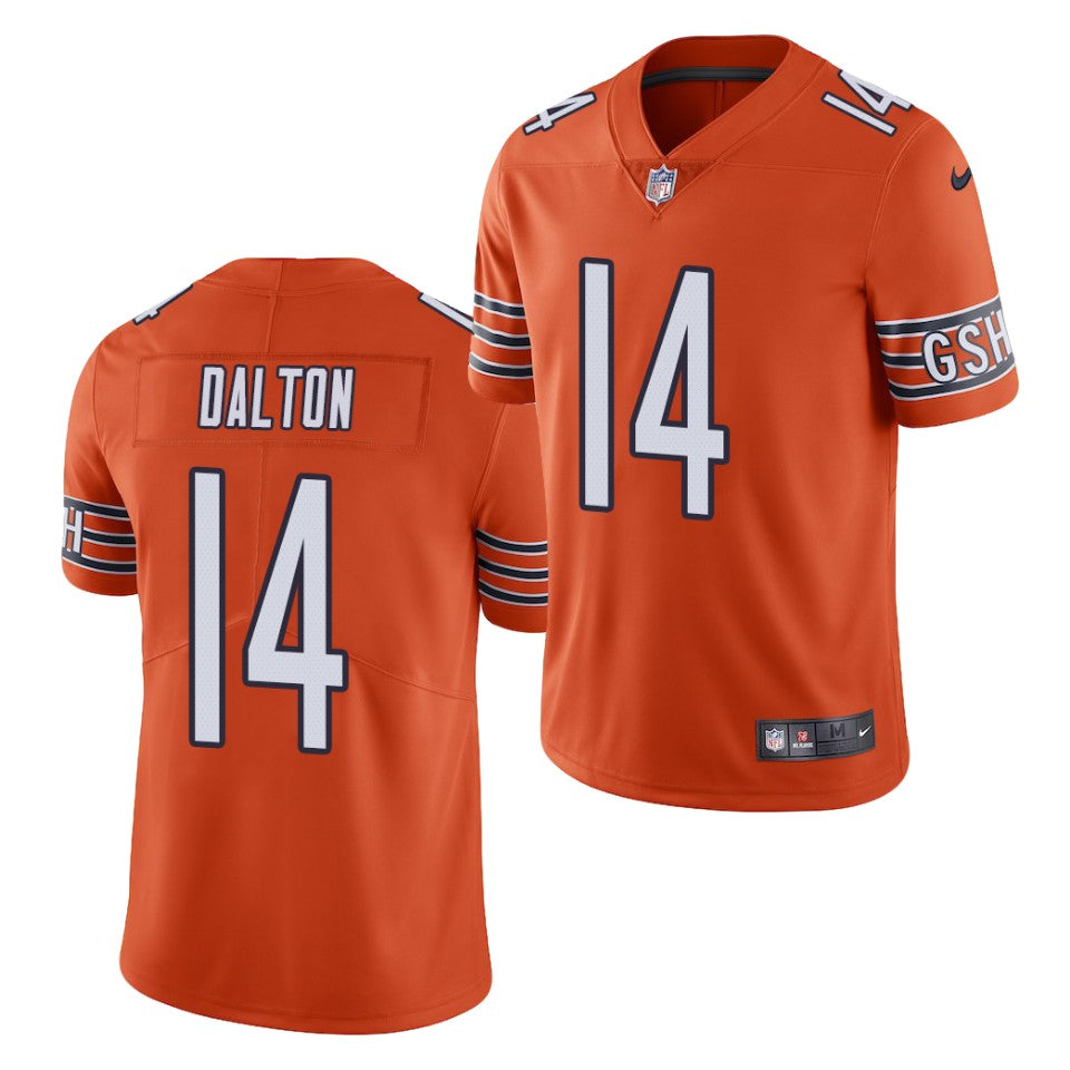 Men’s Chicago Bears #14 Andy Dalton Nike Orange Alternate Game Jersey