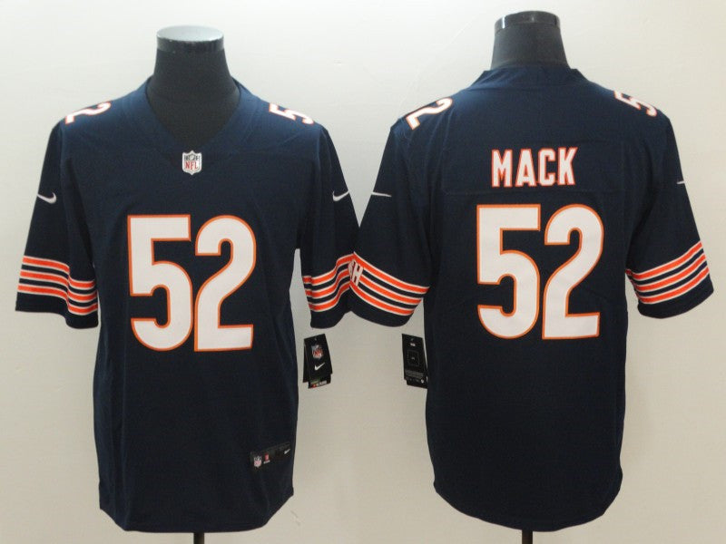 Men’s Chicago Bears #52 Khalil Mack Nike Navy Vapor Limited Footbll Jersey