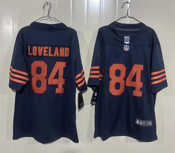Mens Chicago Bears #84 Colston Loveland Nike Navy Orange F.U.S.E. Limited Jersey