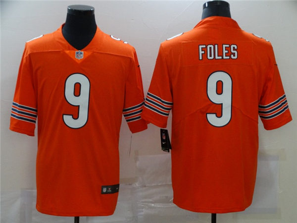 Men’s Chicago Bears #9 Nick Foles Nike Orange Alternate Game Jersey