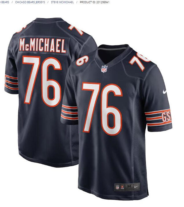 Mens Chicago Bears Retired Player #76 Steve McMichael Nike Navy Vapor Untouchable Limited Jersey