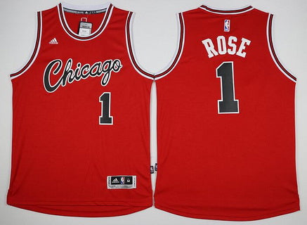 Men’s Chicago Bulls #1 Derrick Rose Revolution 30 Swingman 2015-16 Retro Red Jersey
