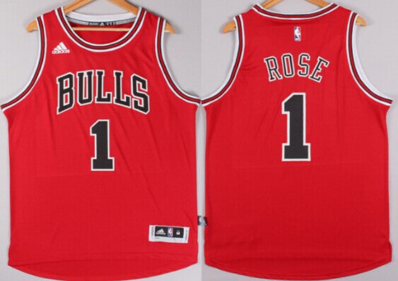 Men’s Chicago Bulls #1 Derrick Rose Revolution 30 Swingman 2015 New Red Jersey