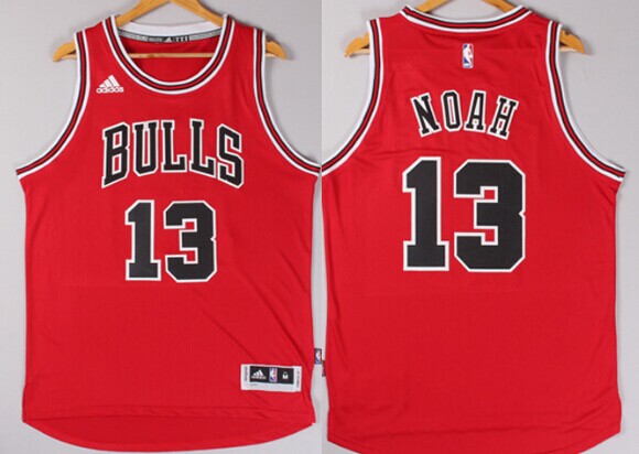 Men’s Chicago Bulls #13 Joakim Noah Revolution 30 Swingman 2015 New Red Jersey