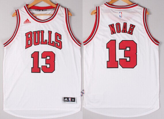 Men’s Chicago Bulls #13 Joakim Noah Revolution 30 Swingman 2015 New White Jersey