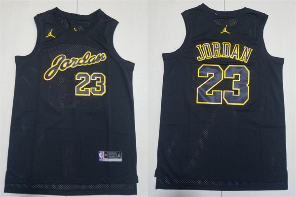 Men’s Chicago Bulls #23 Michael Jordan Black Air Jordan Jersey