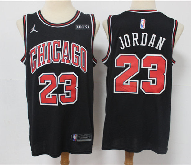 Men’s Chicago Bulls #23 Michael Jordan Full Black Jordan Brand Jersey