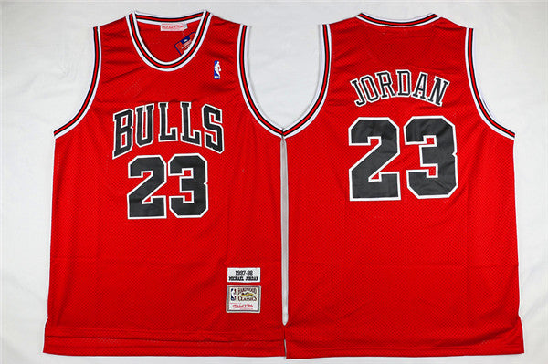Men’s Chicago Bulls #23 Michael Jordan Red 1997-98 Mitchell&Ness Throwback Jersey