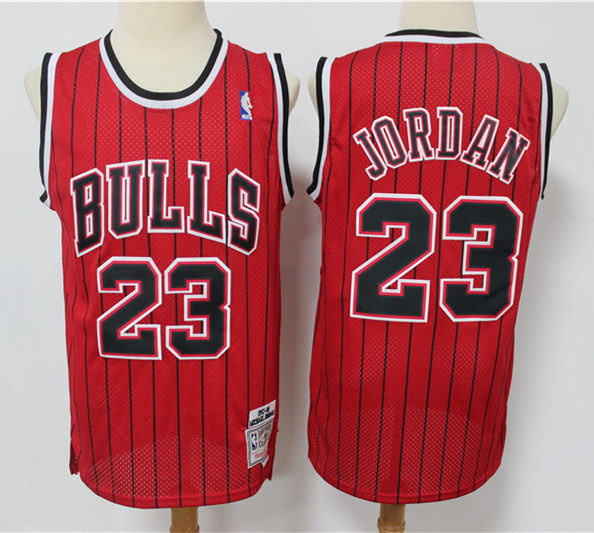 Men’s Chicago Bulls #23 Michael Jordan Red Mitchell & Ness Hardwood Classics Reload Jersey