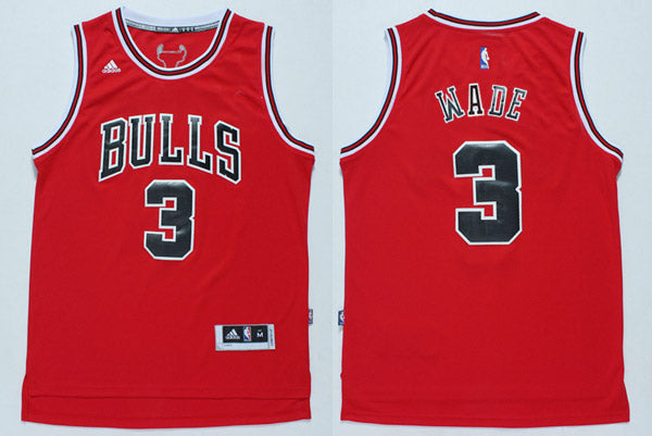 Men’s Chicago Bulls #3 Dwyane Wade Red Bulls Revolution 30 Swingman Adidas Basketball Jersey