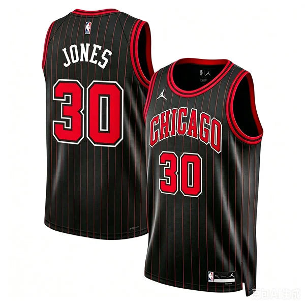 Mens Chicago Bulls #30 Tre Jones Black Statement Edition Swingman Jersey