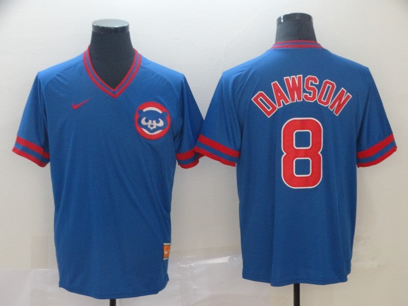 Men’s Chicago Cubs Andre Dawson #8 Blue Baseball Jersey