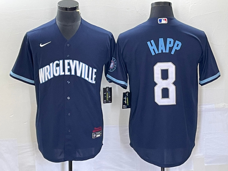 Men’s Chicago Cubs Andre Dawson #8 Navy City Connect Jersey