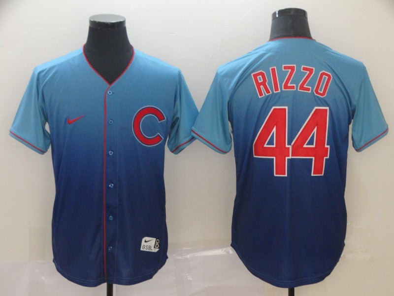 Men’s Chicago Cubs Anthony Rizzo #44 Blue Jersey