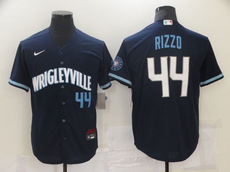 Men’s Chicago Cubs Anthony Rizzo #44 Navy Jersey