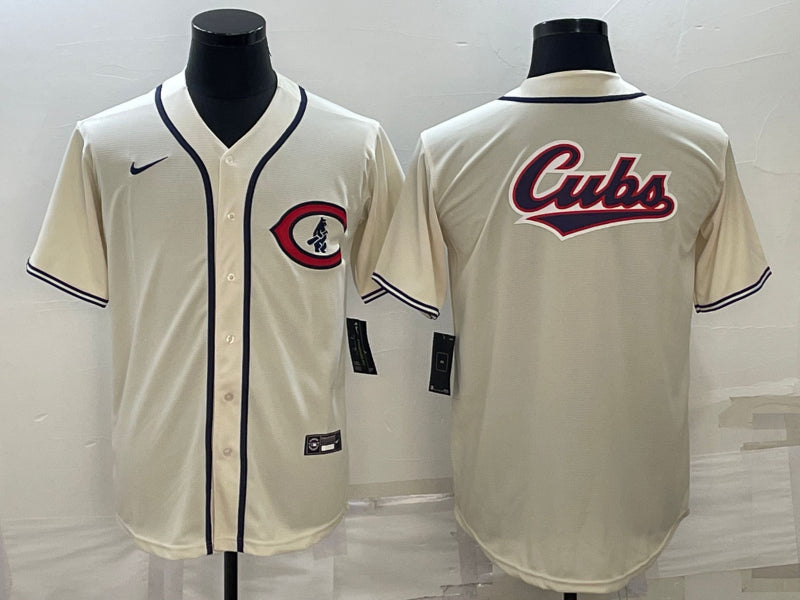 Men’s Chicago Cubs Beige Alternate Team Jersey