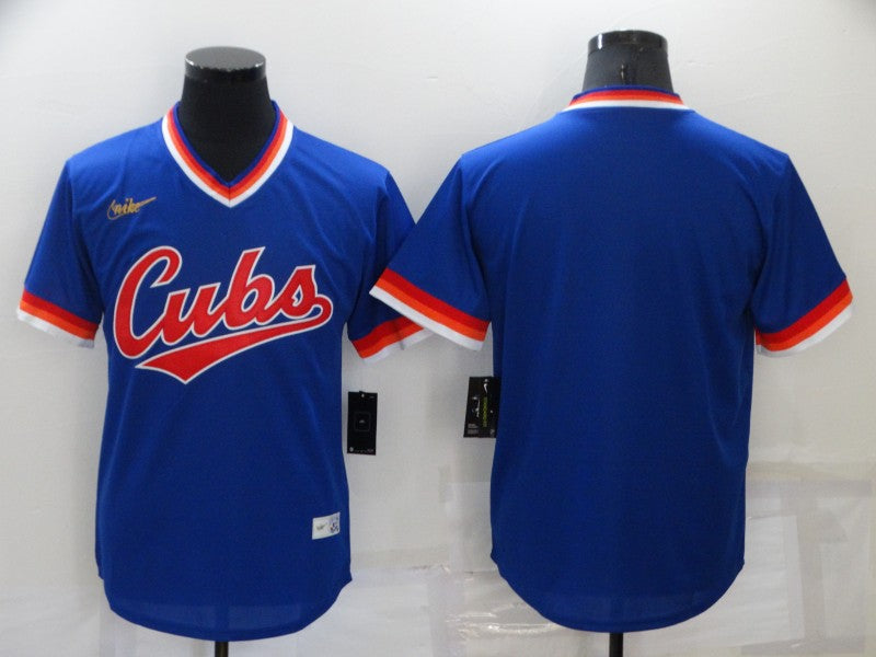 Men’s Chicago Cubs Blue Blank Jersey