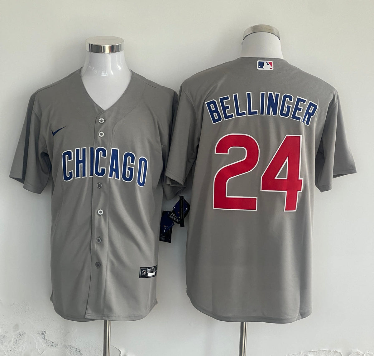Men’s Chicago Cubs Cody Bellinger #24 Gray Jersey