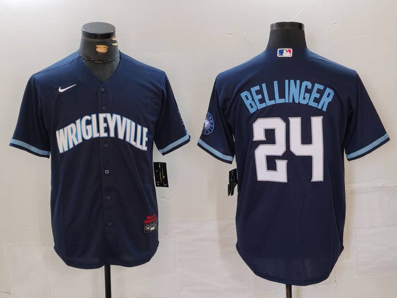 Men’s Chicago Cubs Cody Bellinger #24 Navy City Connect Limited Jersey
