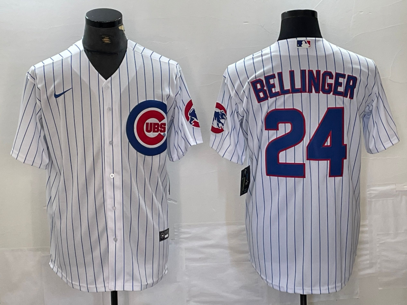 Men’s Chicago Cubs Cody Bellinger #24 White Home Limited Jersey