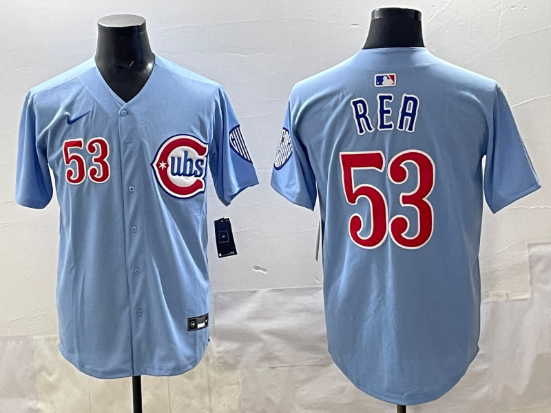 Men’s Chicago Cubs Colin Rea #53 Light Blue Alternate Jersey