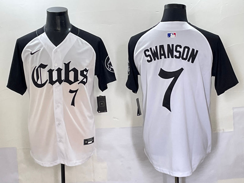 Men’s Chicago Cubs Dansby Swanson #7 White Jersey