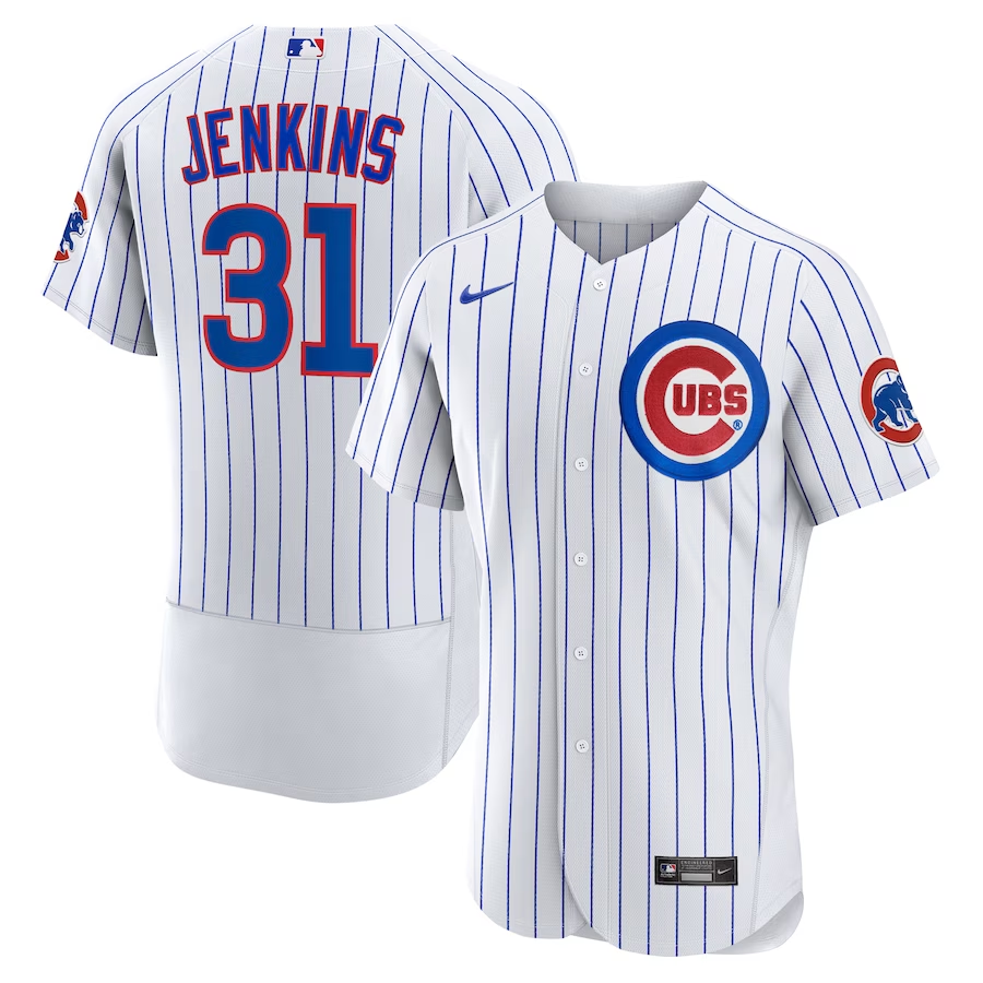Men’s Chicago Cubs Fergie Jenkins #31 White Home Authentic Retired Jersey