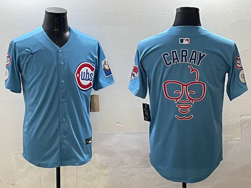 Men’s Chicago Cubs Harry Caray Blue Jersey