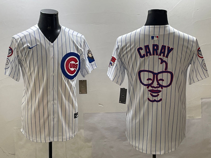 Men’s Chicago Cubs Harry Caray White Jersey