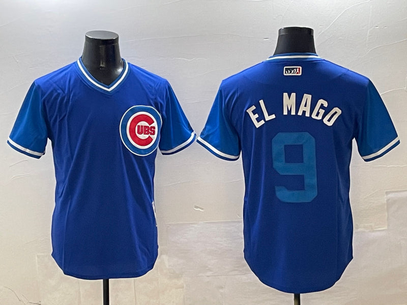Men’s Chicago Cubs Javier Baez #9 Royal Jersey