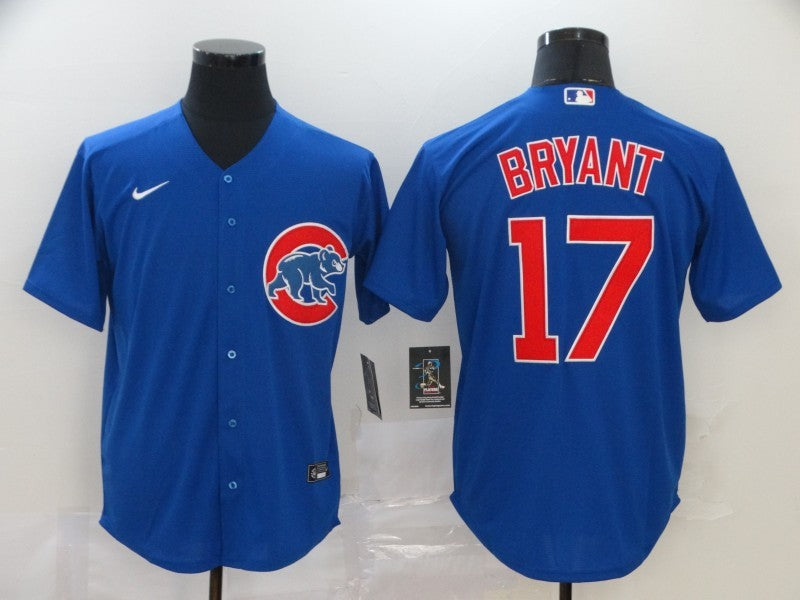 Men’s Chicago Cubs Kris Bryant #17 Blue Baseball Jersey