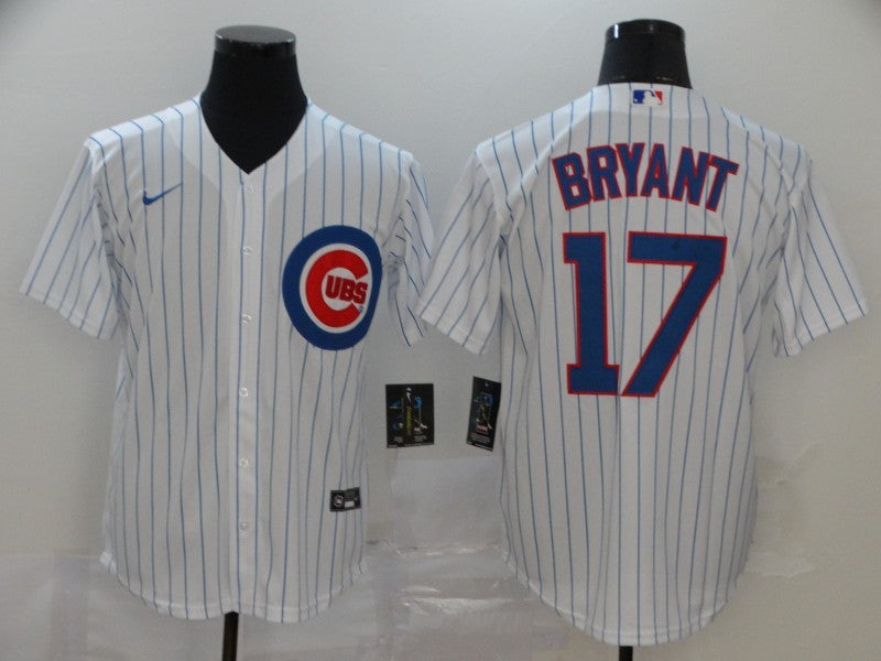 Men’s Chicago Cubs Kris Bryant #17 White Baseball Jersey