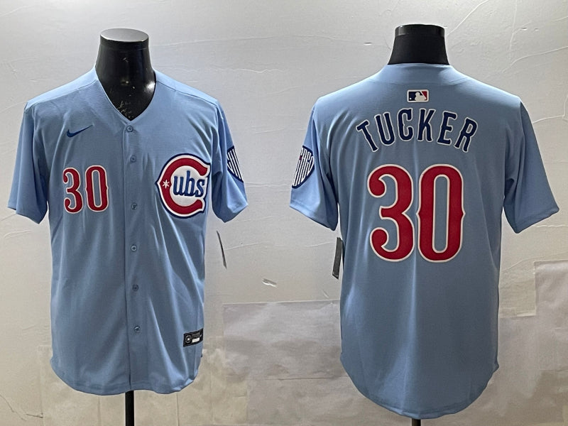 Men’s Chicago Cubs Kyle Tucker #30 Baby Blue 2nd Alternate Limited Jersey